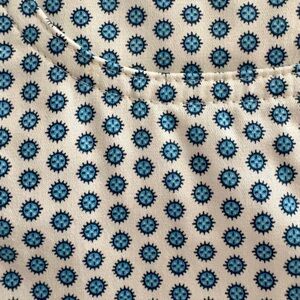 Brooks Brothers Cream and Blue Ankle-Length Jumpsuit